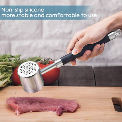 Kitchen Hamburger Meat Chopper Versatile Meat Masher and Tenderizer Hammer Kitchen Tool Heavy Duty Meat Pounder