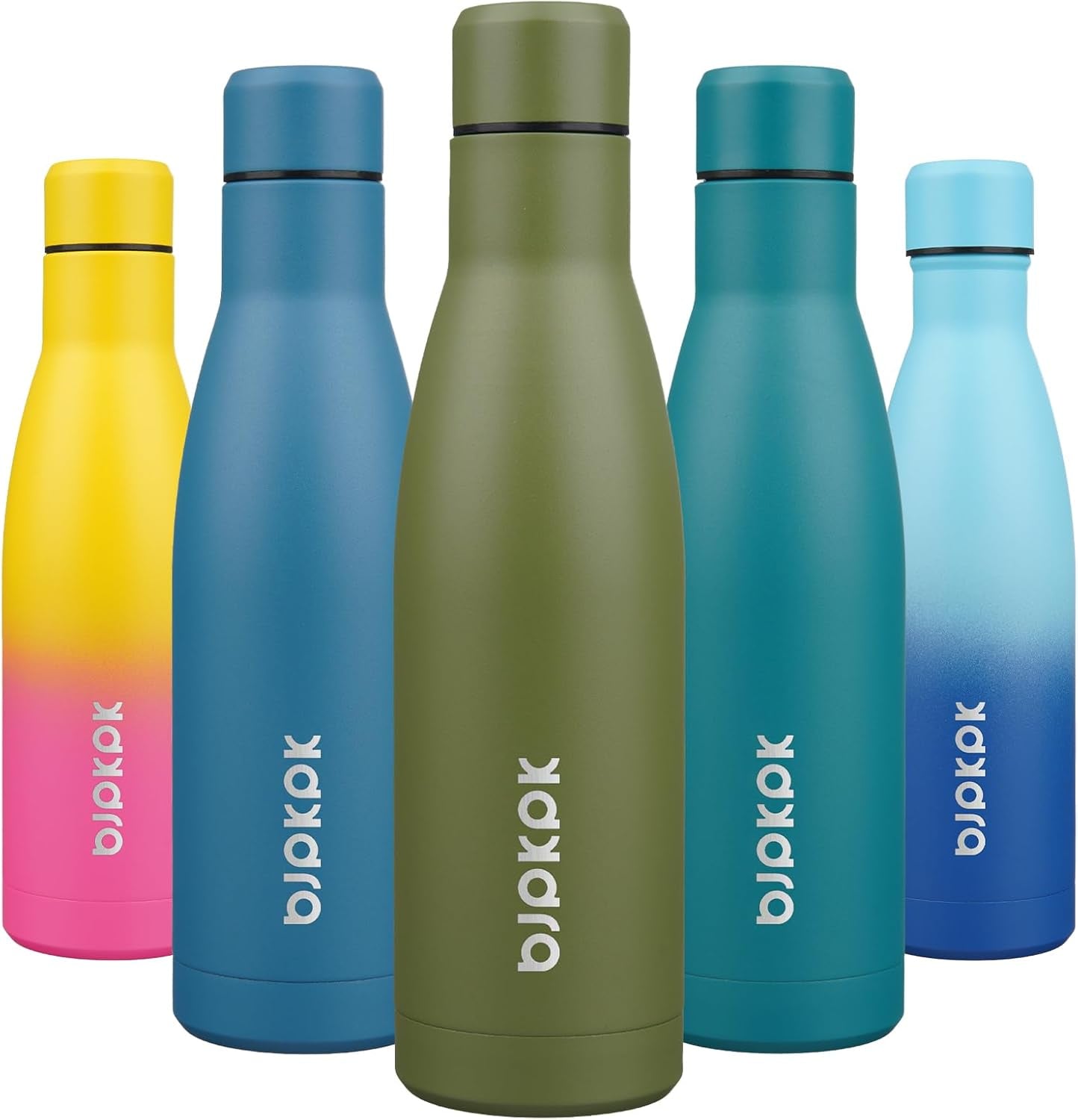 17Oz Insulated Stainless Steel Water Bottles,Sports Water Bottles Keep Cold for 24 Hours and Hot for 12 Hours,Bpa Free for Travel,Goldenrod