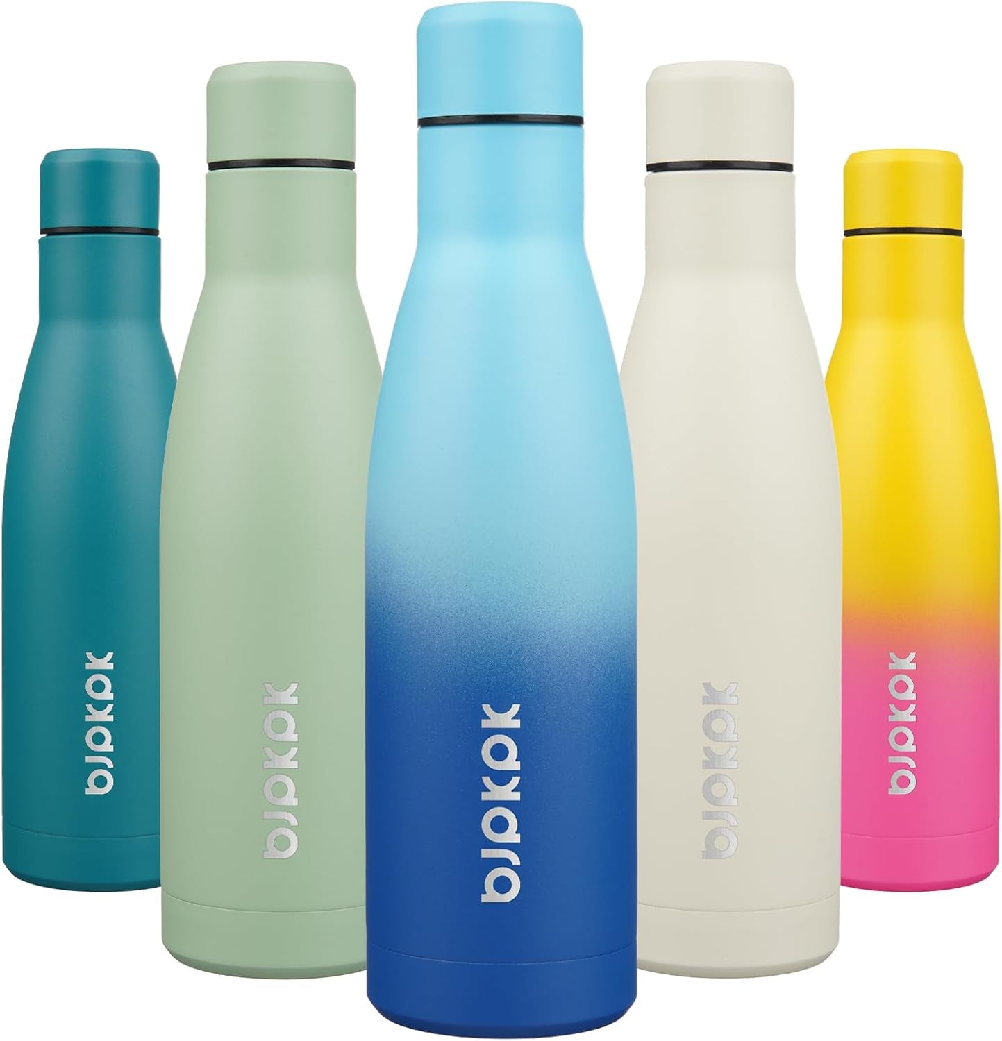 17Oz Insulated Stainless Steel Water Bottles,Sports Water Bottles Keep Cold for 24 Hours and Hot for 12 Hours,Bpa Free for Travel,Goldenrod