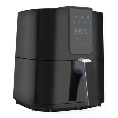 5.5 Qt. Black Digital Air Fryer with Slide Out Pan/Detachable Basket