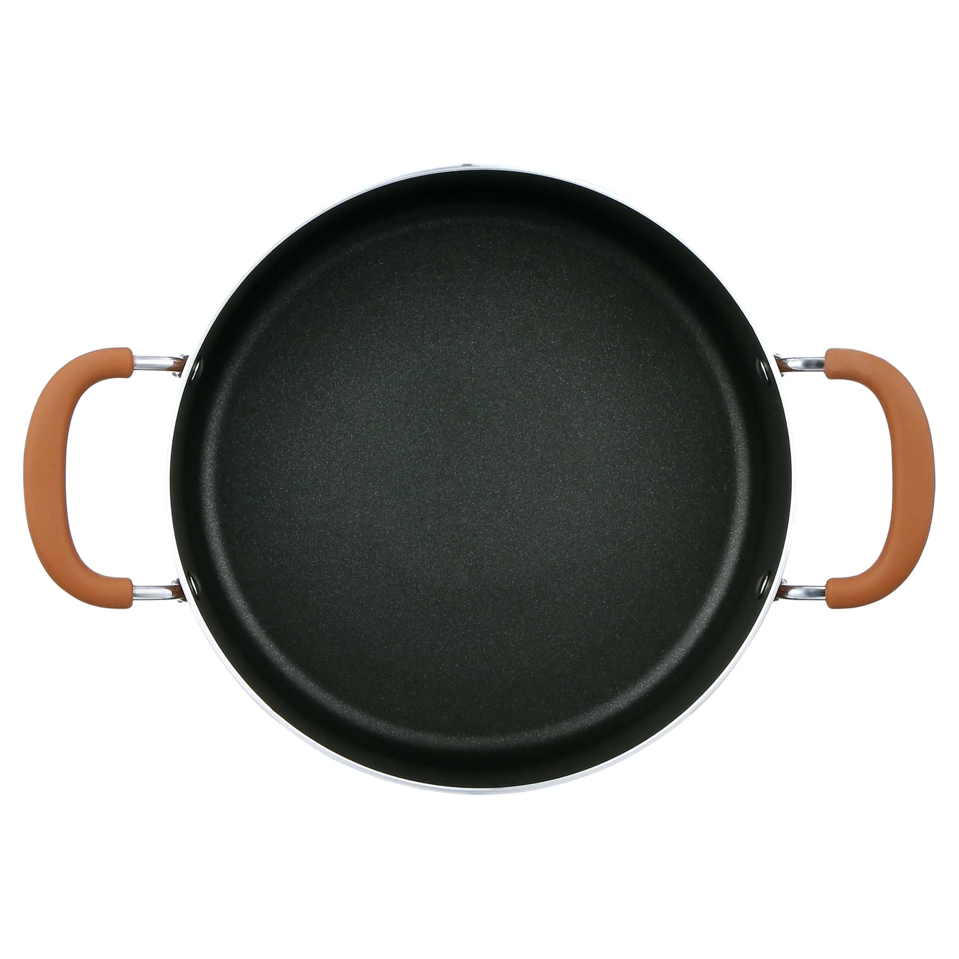 17 Piece Non-Stick Cookware Set, Pots & Pans with Foldable Knob, Space Saving, Stackable, Nylon Tools Set, Induction Base, Brown