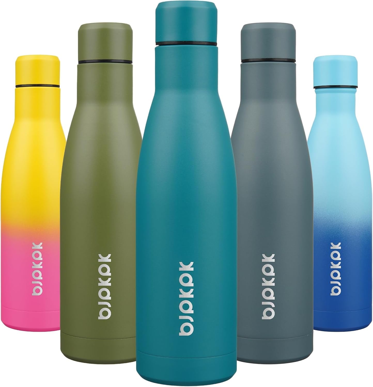 17Oz Insulated Stainless Steel Water Bottles,Sports Water Bottles Keep Cold for 24 Hours and Hot for 12 Hours,Bpa Free for Travel,Brick Red