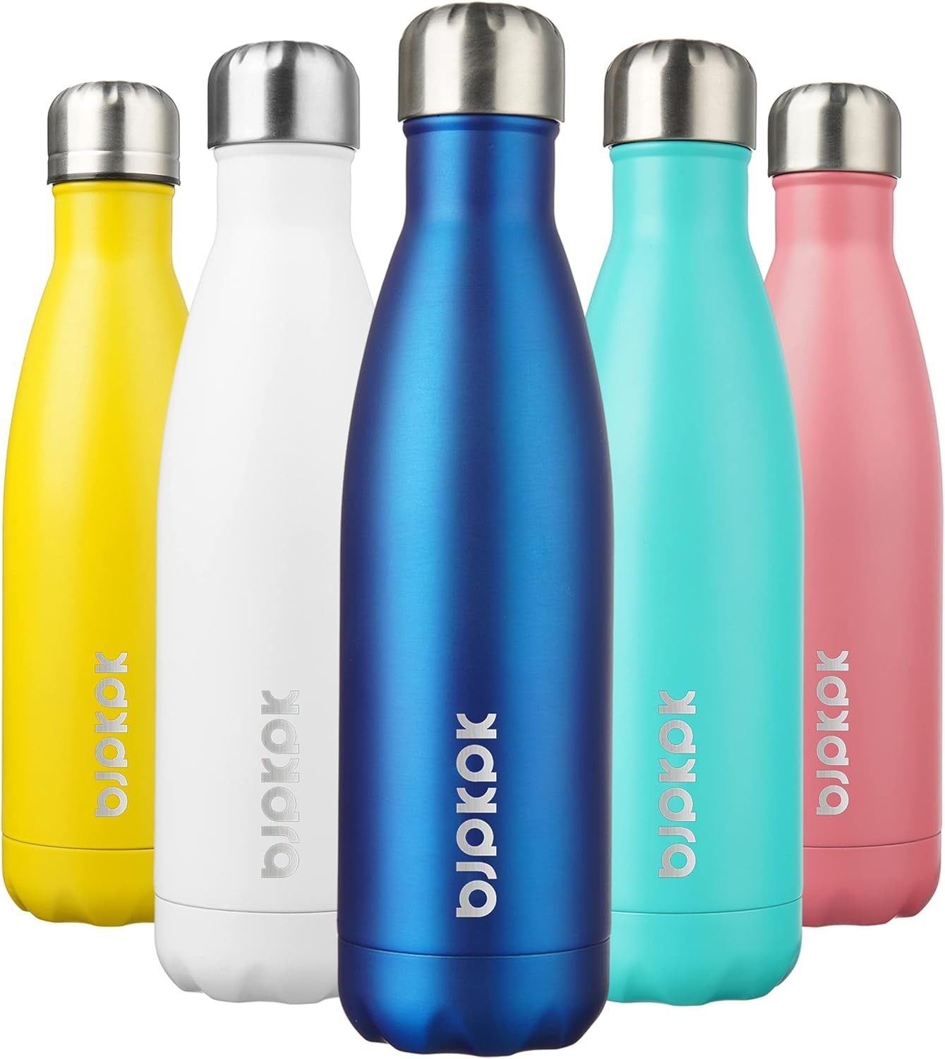 17Oz Insulated Stainless Steel Water Bottles,Sports Water Bottles Keep Cold for 24 Hours and Hot for 12 Hours,Bpa Free for Travel,Goldenrod