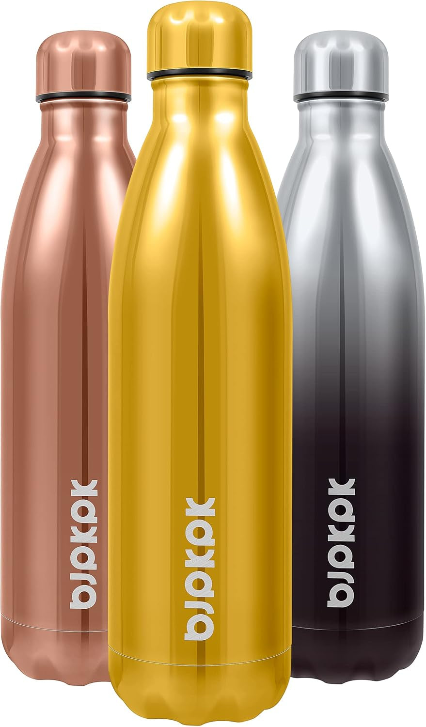 17Oz Insulated Stainless Steel Water Bottles,Sports Water Bottles Keep Cold for 24 Hours and Hot for 12 Hours,Bpa Free for Travel,Goldenrod