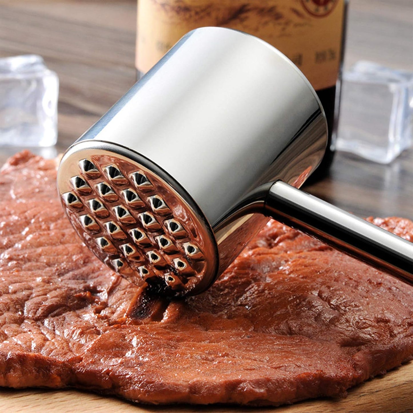 Kitchen Hamburger Meat Chopper Versatile Meat Masher and Tenderizer Hammer Kitchen Tool Heavy Duty Meat Pounder