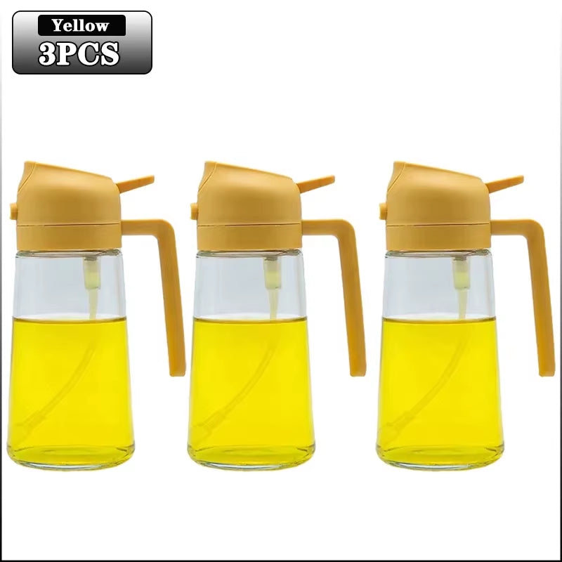Multifunctional Oil Bottle 2-In-1 Sprayer Cooking Barbecue Oil Dispenser Baking Kitchen Cooking Oil Storage Tank