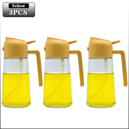 Multifunctional Oil Bottle 2-In-1 Sprayer Cooking Barbecue Oil Dispenser Baking Kitchen Cooking Oil Storage Tank