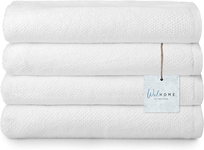 Franklin 100% Cotton Popcorn Textured Towel Set - 6 Piece 600 GSM, Soft & Plush, 2 Bath Towels, 2 Hand Towels, 2 Washcloths, Dark Gray