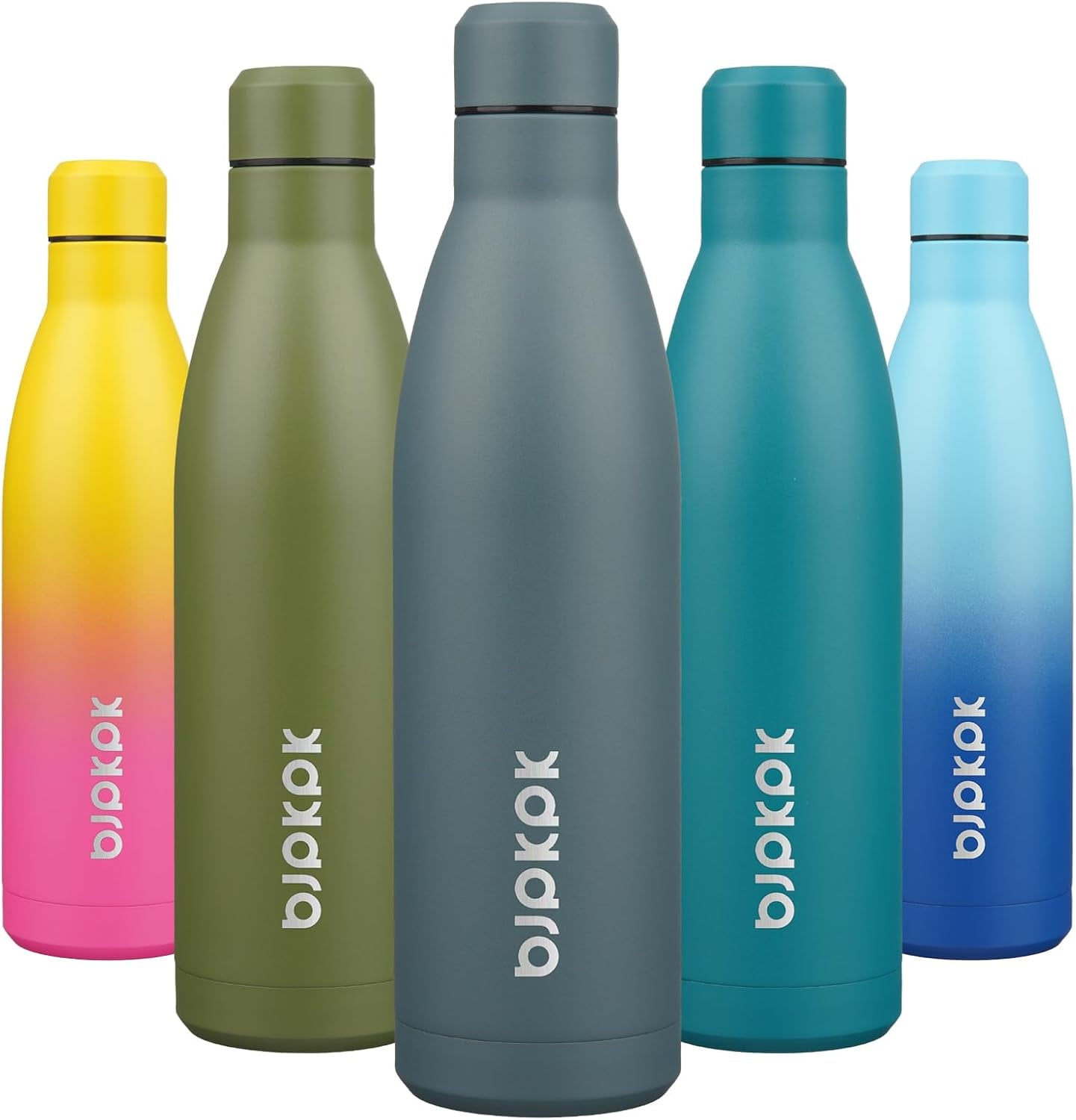 17Oz Insulated Stainless Steel Water Bottles,Sports Water Bottles Keep Cold for 24 Hours and Hot for 12 Hours,Bpa Free for Travel,Goldenrod