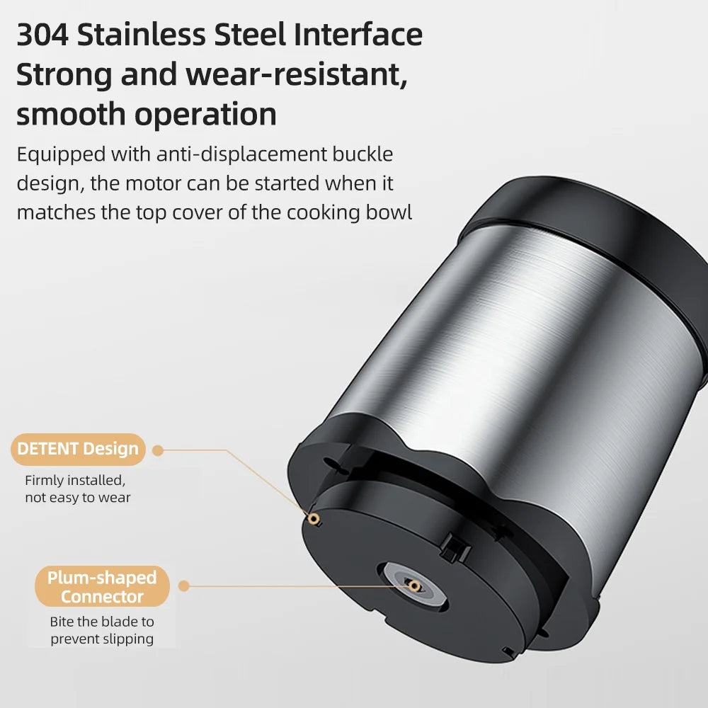 Electric Food Grinder 8Cup Large Household Capacity Stainless Steel 2 Gears 250W High Power Kitchen Cooker Blender