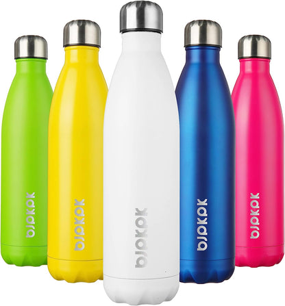 17Oz Insulated Stainless Steel Water Bottles,Sports Water Bottles Keep Cold for 24 Hours and Hot for 12 Hours,Bpa Free for Travel,Goldenrod