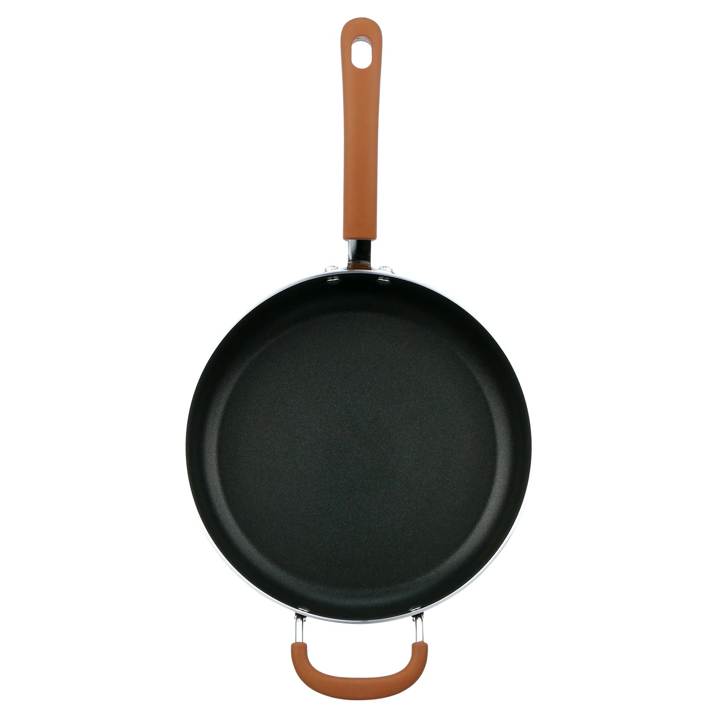 17 Piece Non-Stick Cookware Set, Pots & Pans with Foldable Knob, Space Saving, Stackable, Nylon Tools Set, Induction Base, Brown