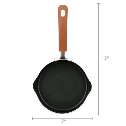 17 Piece Non-Stick Cookware Set, Pots & Pans with Foldable Knob, Space Saving, Stackable, Nylon Tools Set, Induction Base, Brown