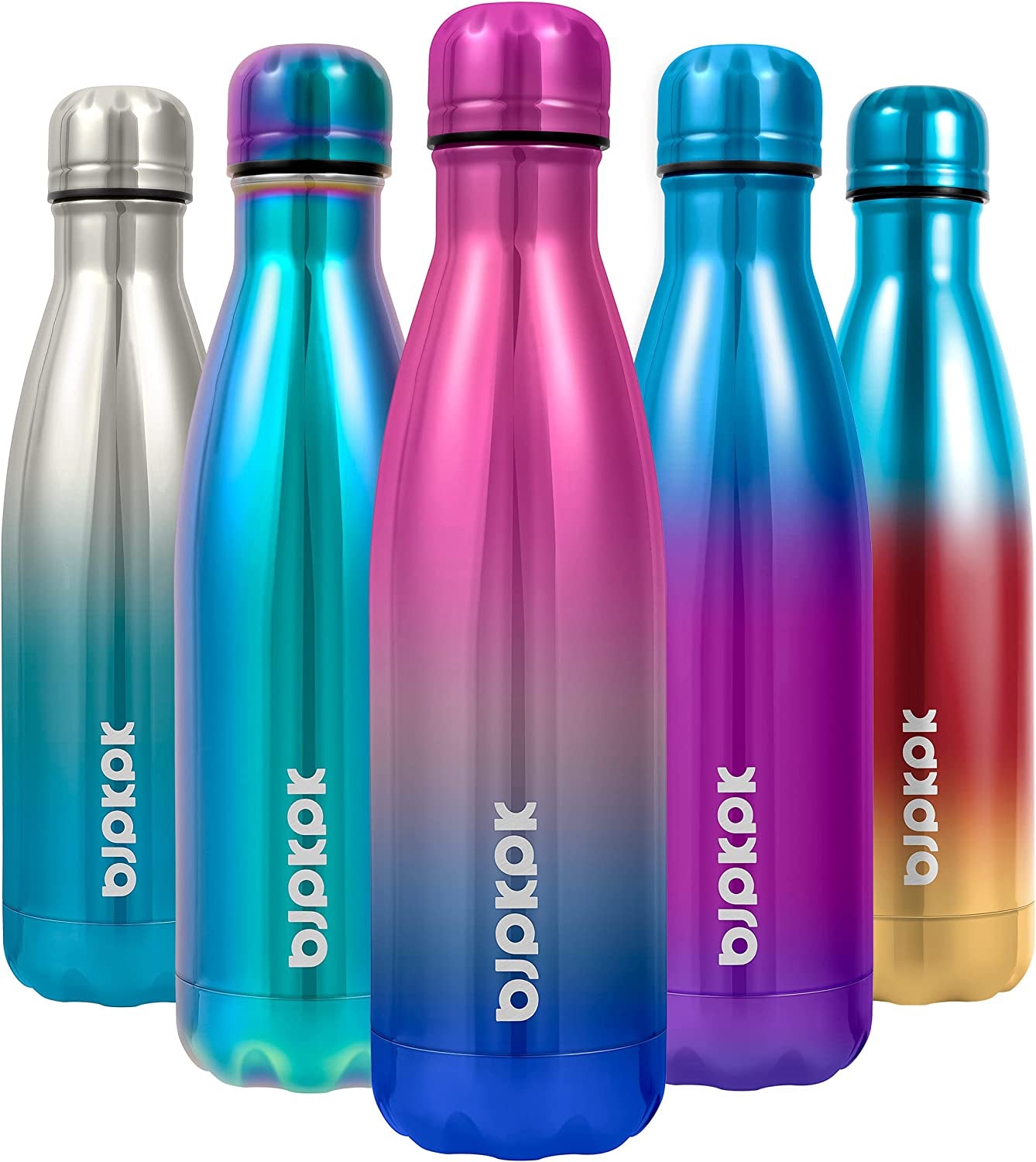 17Oz Insulated Stainless Steel Water Bottles,Sports Water Bottles Keep Cold for 24 Hours and Hot for 12 Hours,Bpa Free for Travel,Brick Red