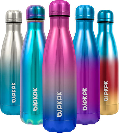 17Oz Insulated Stainless Steel Water Bottles,Sports Water Bottles Keep Cold for 24 Hours and Hot for 12 Hours,Bpa Free for Travel,Goldenrod