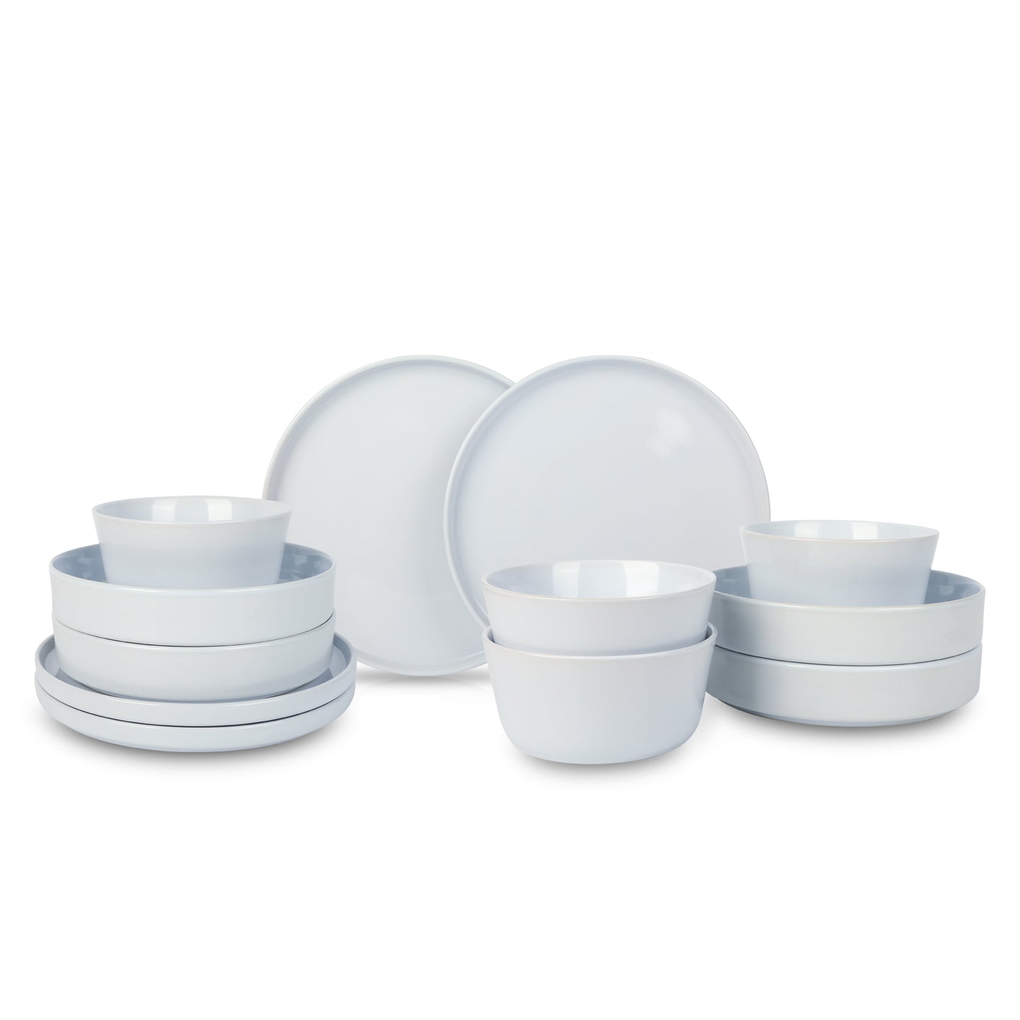 Celina 12-Piece Dinnerware Set Stoneware, White