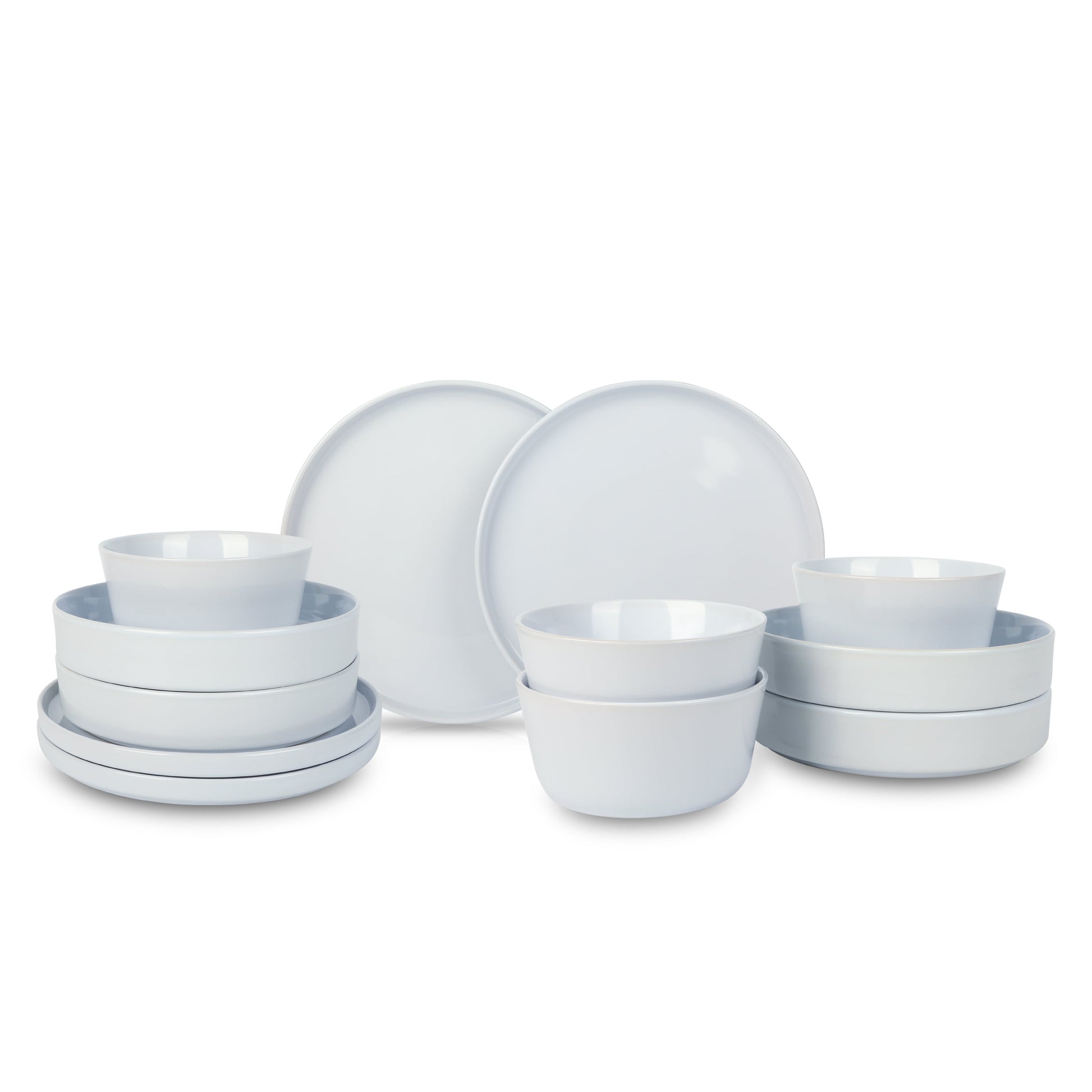 Celina 12-Piece Dinnerware Set Stoneware, White