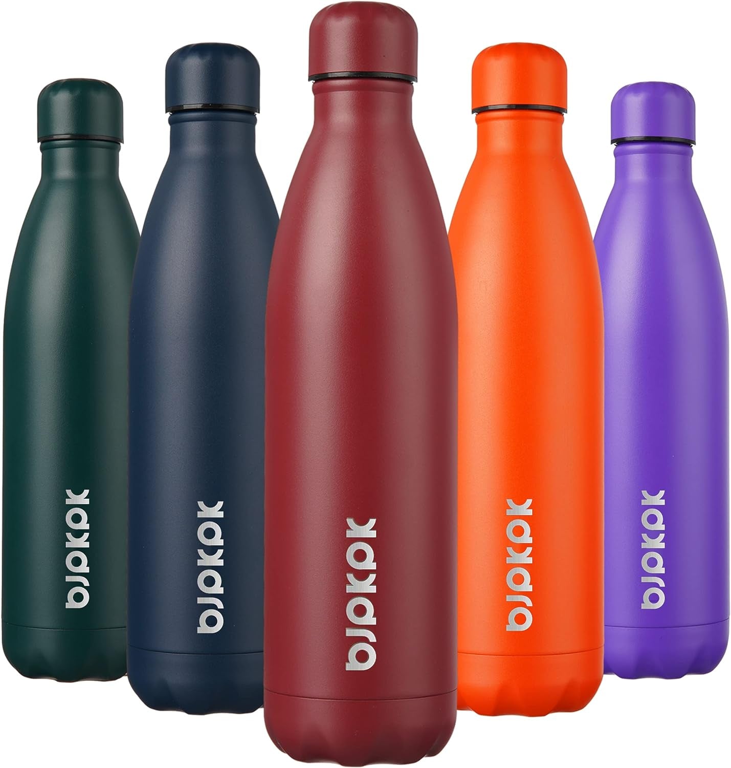 17Oz Insulated Stainless Steel Water Bottles,Sports Water Bottles Keep Cold for 24 Hours and Hot for 12 Hours,Bpa Free for Travel,Brick Red