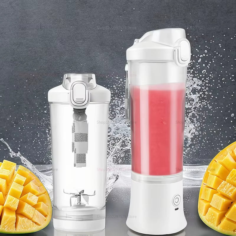 Portable Multifunction Mixer USB Rechargeable Electric Juicer 600Ml Quick Crushing Mixer 2000Mah for Milkshakes and Juice