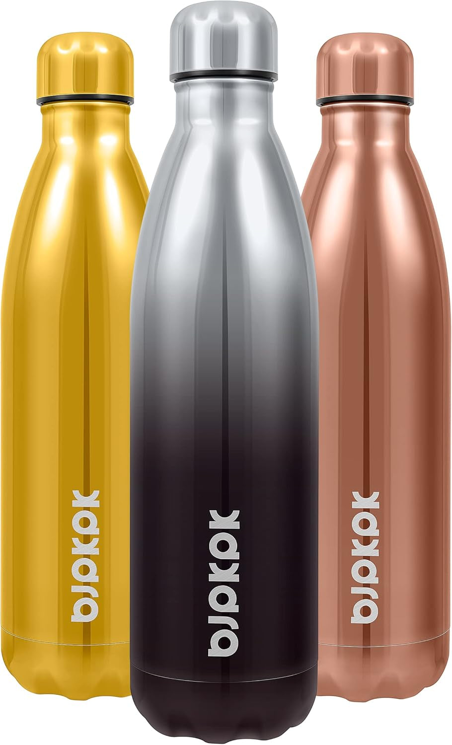 17Oz Insulated Stainless Steel Water Bottles,Sports Water Bottles Keep Cold for 24 Hours and Hot for 12 Hours,Bpa Free for Travel,Goldenrod