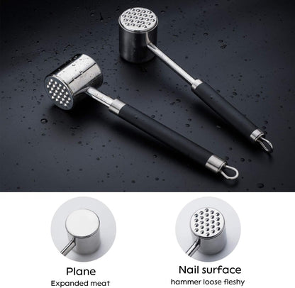 Kitchen Hamburger Meat Chopper Versatile Meat Masher and Tenderizer Hammer Kitchen Tool Heavy Duty Meat Pounder