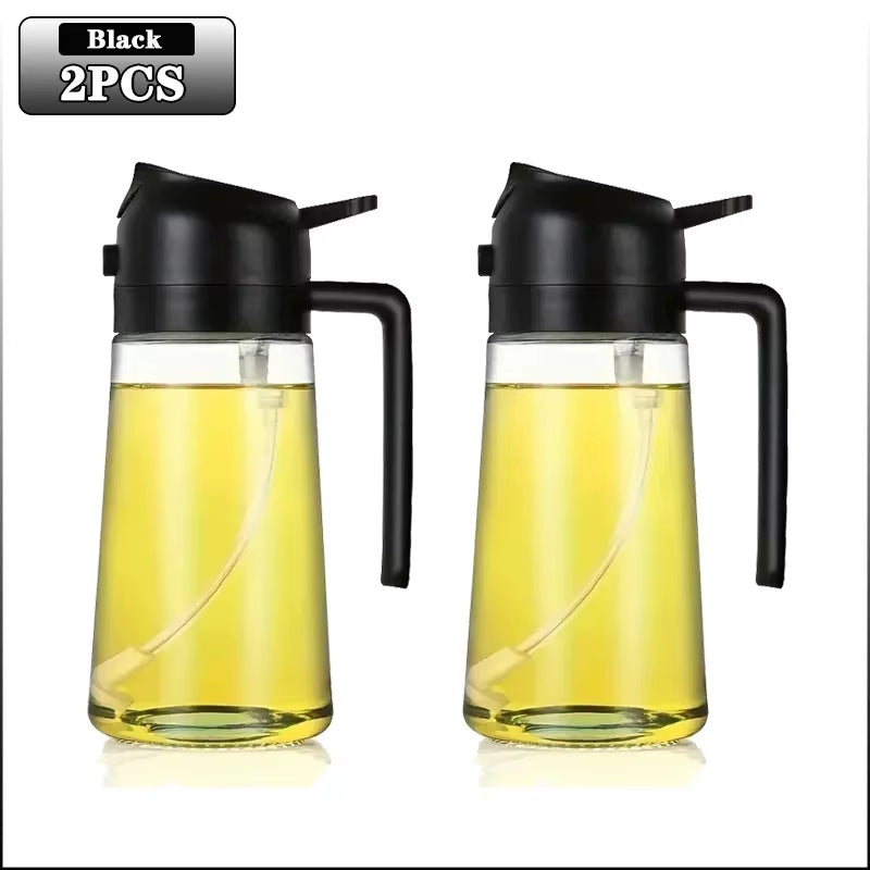 Multifunctional Oil Bottle 2-In-1 Sprayer Cooking Barbecue Oil Dispenser Baking Kitchen Cooking Oil Storage Tank