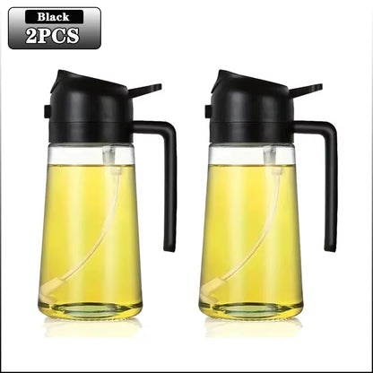Multifunctional Oil Bottle 2-In-1 Sprayer Cooking Barbecue Oil Dispenser Baking Kitchen Cooking Oil Storage Tank