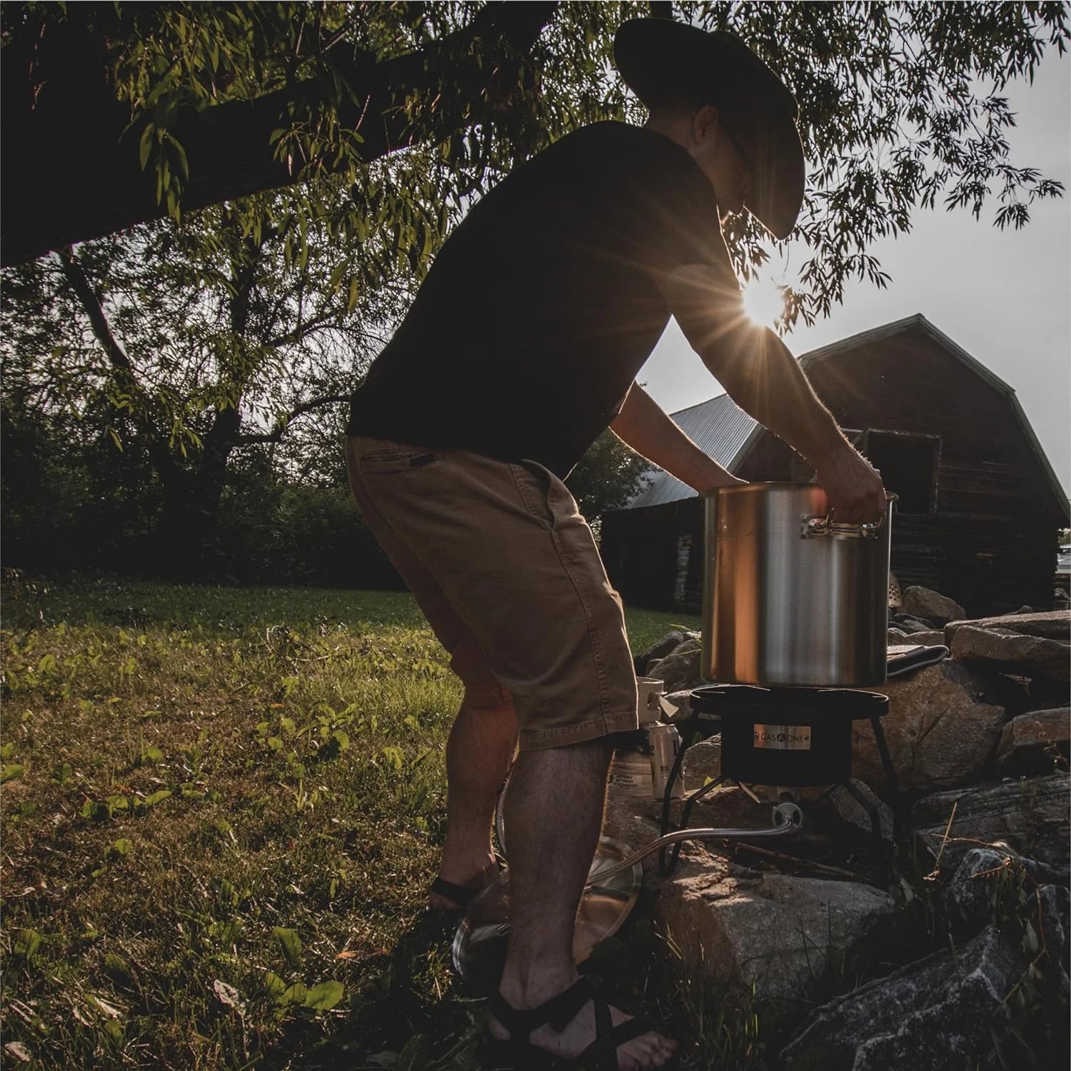 Stainless Steel Stockpot with Basket - 64Qt Stock Pot with Lid and Reinforced Bottom