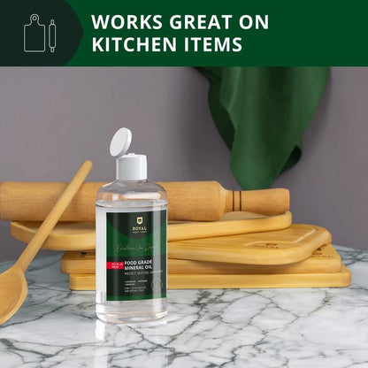 Food Grade Mineral Oil 10.1 Fl Oz for Bamboo and Wooden Cutting Boards and Kitch