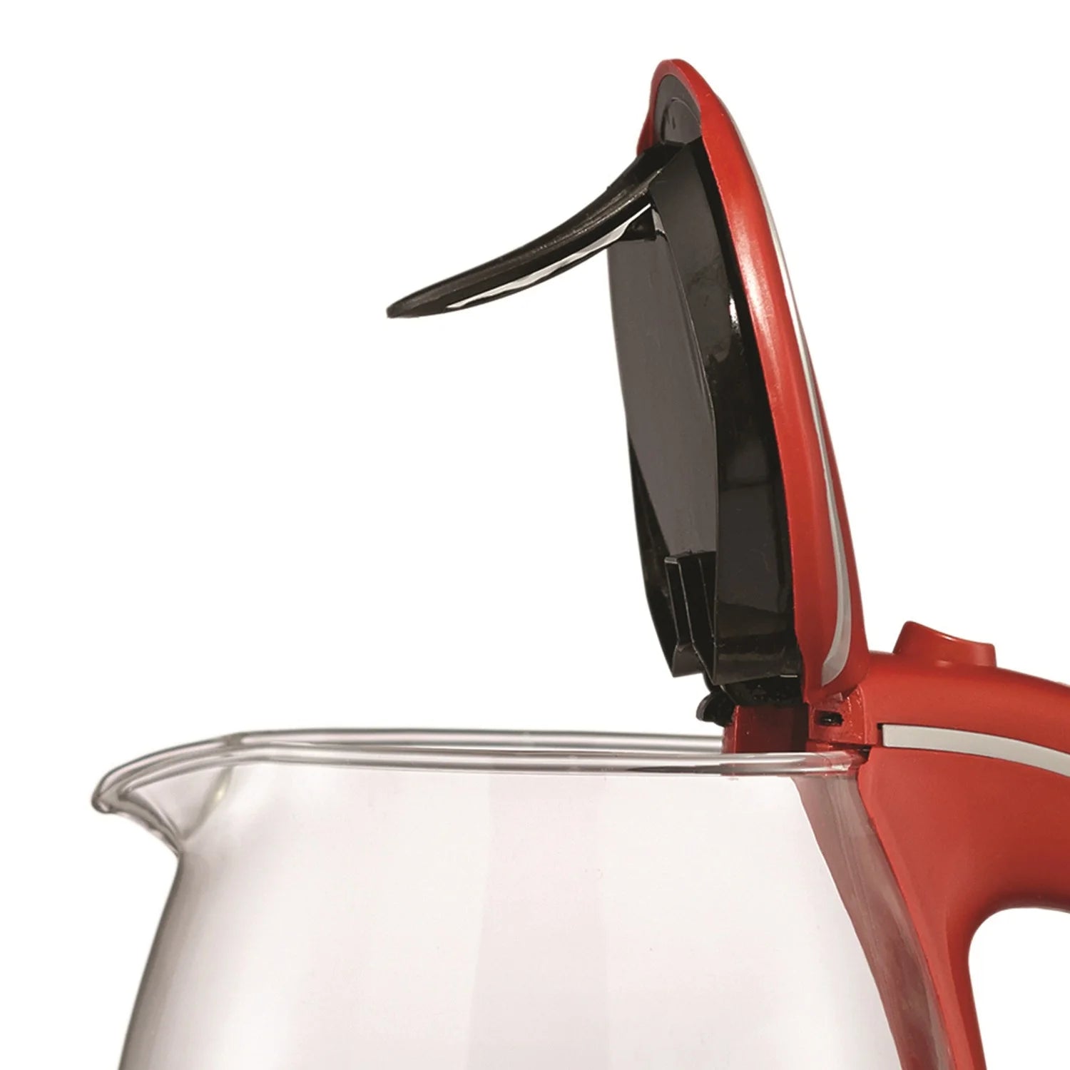 Brentwood Tempered Glass Tea Kettles, 1.7-Liter, Red