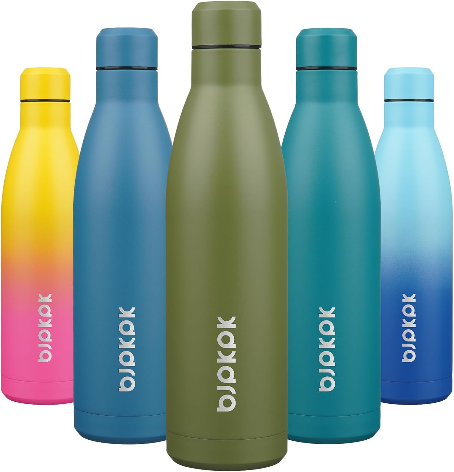 17Oz Insulated Stainless Steel Water Bottles,Sports Water Bottles Keep Cold for 24 Hours and Hot for 12 Hours,Bpa Free for Travel,Goldenrod
