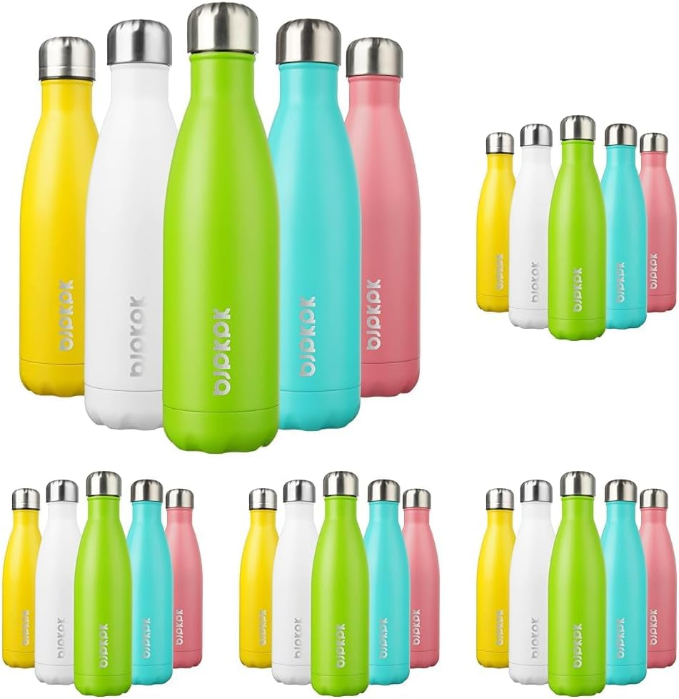 17Oz Insulated Stainless Steel Water Bottles,Sports Water Bottles Keep Cold for 24 Hours and Hot for 12 Hours,Bpa Free for Travel,Goldenrod