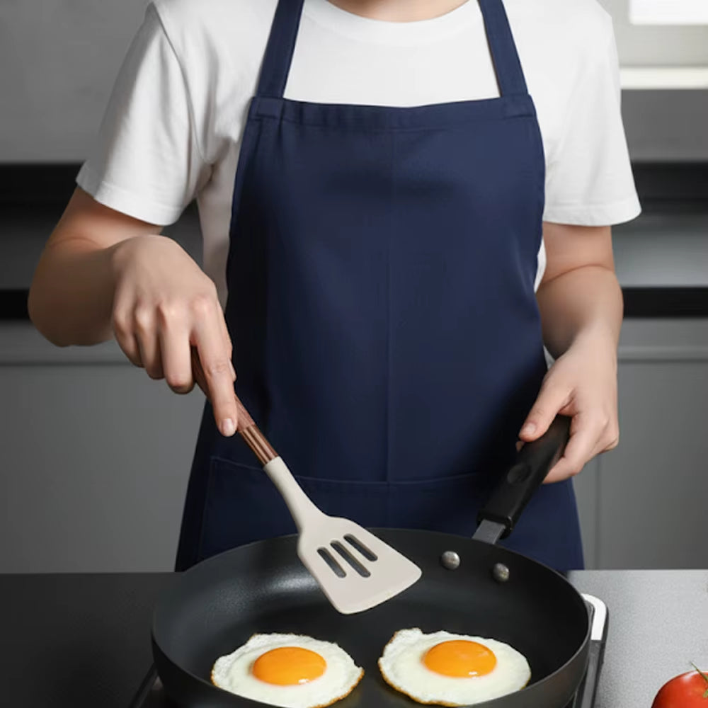 Gold Plated Handle Silicone Cooking Utensils Set Kitchen Non-Stick Tool Gadgets BPA FREE Kitchenware Heat Resistant Spatula Set