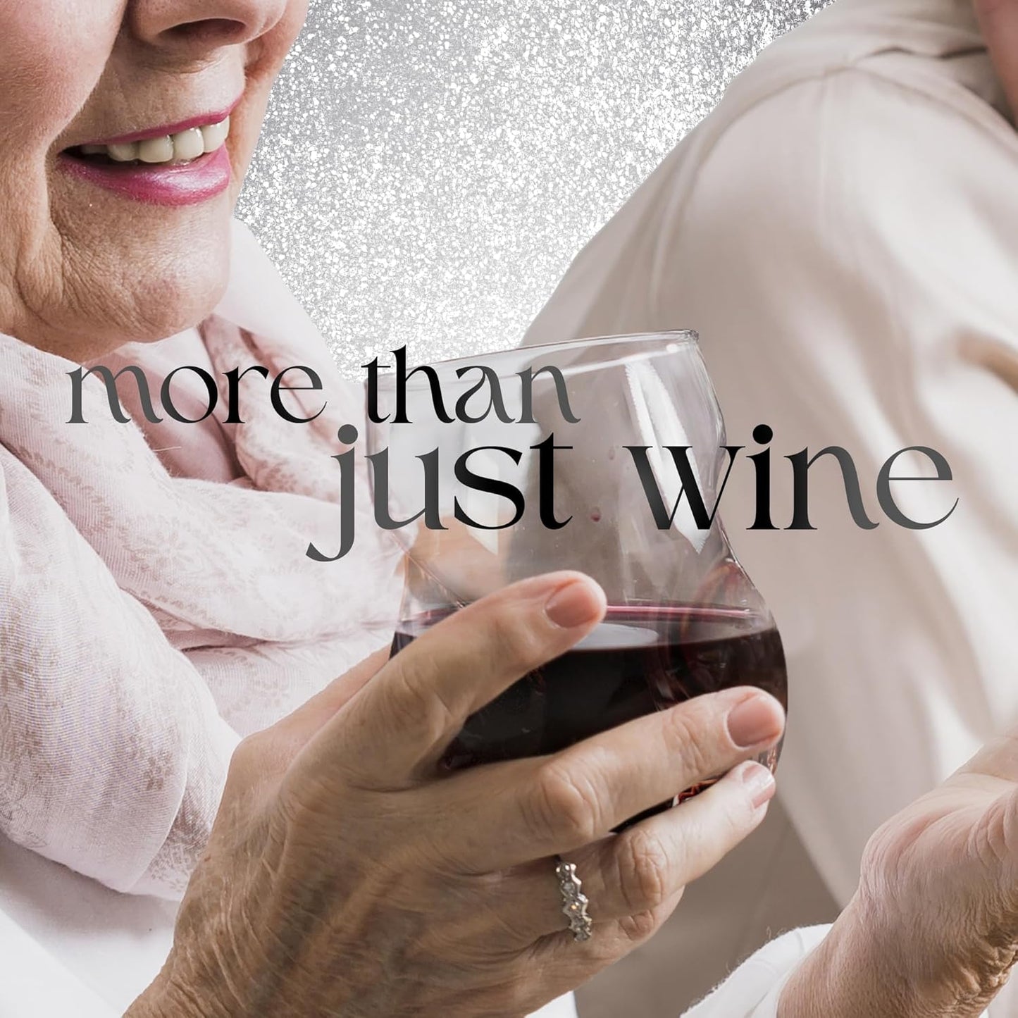Stemless Wine Glasses - 16 Oz Clear Short Wine Glasses Set of 2 with Finger Indentations - Aerates Naturally
