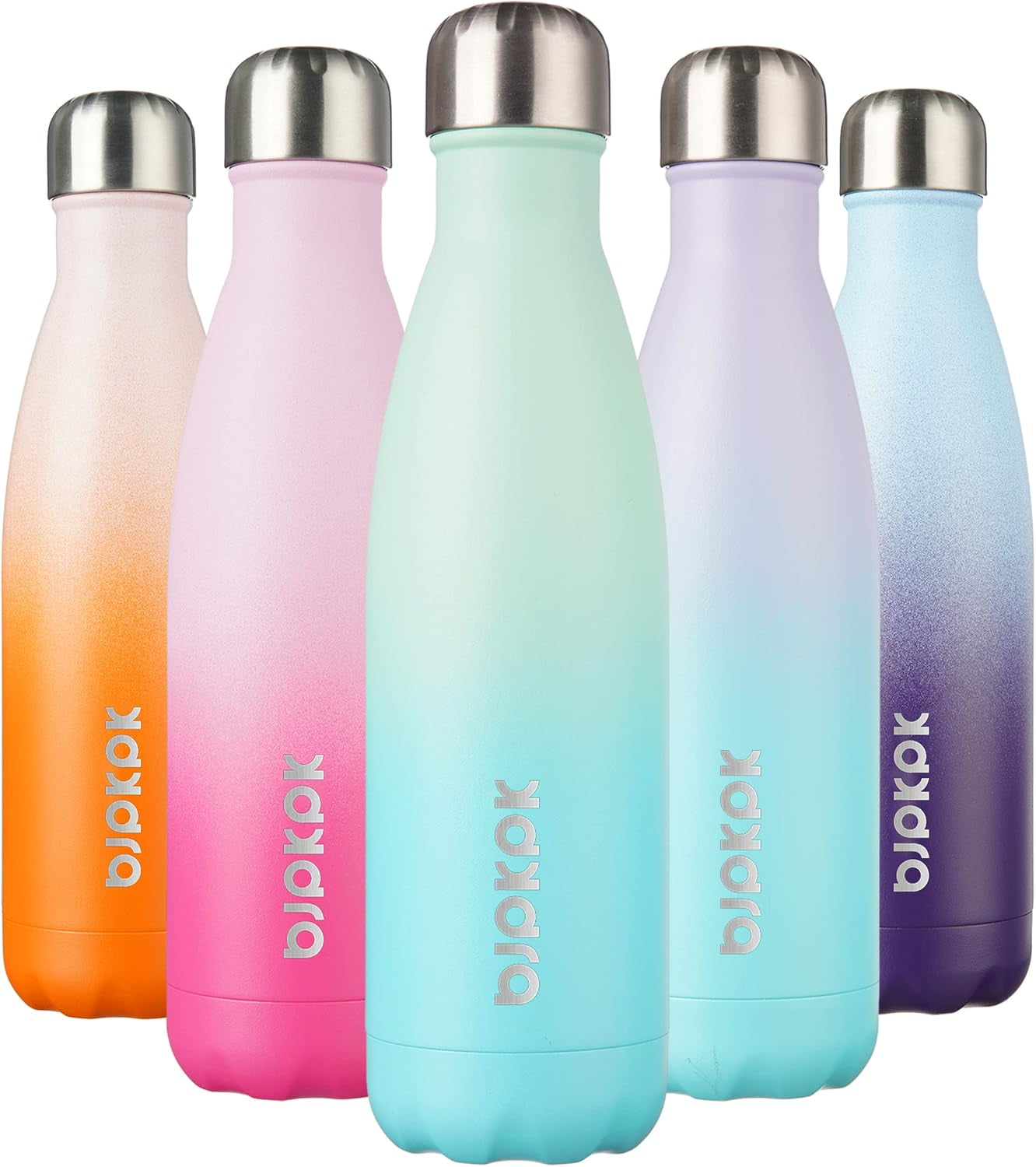 17Oz Insulated Stainless Steel Water Bottles,Sports Water Bottles Keep Cold for 24 Hours and Hot for 12 Hours,Bpa Free for Travel,Brick Red