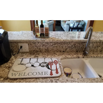 Pots and Pans Welcome Dish Drying Mat