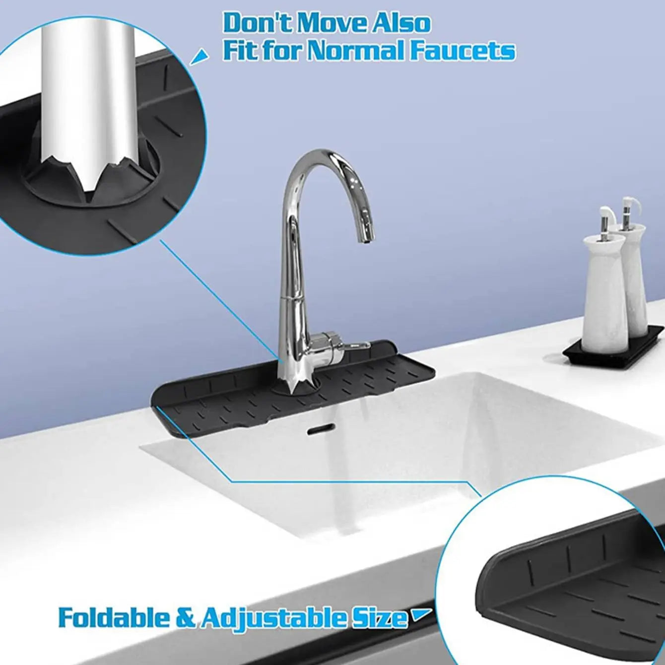 1Pc Kitchen Sink Splash Guard, Kitchen Guard for Faucet, Kitchen Splash Guard for Sink