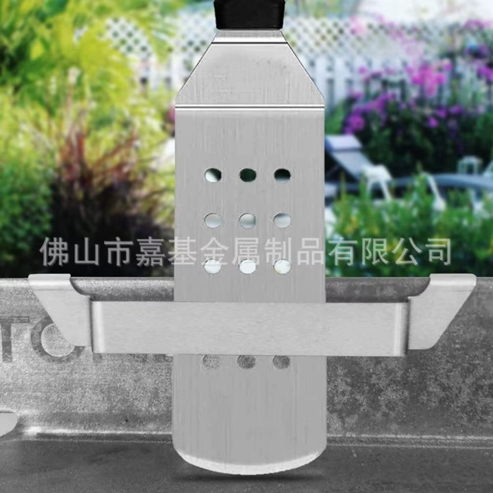 Magnetic Design Spatula Holder Stainless Steel Silvery Griddle Spatula Holder 10 Inch Stainless Steel Grill Barbecue Tool Rack