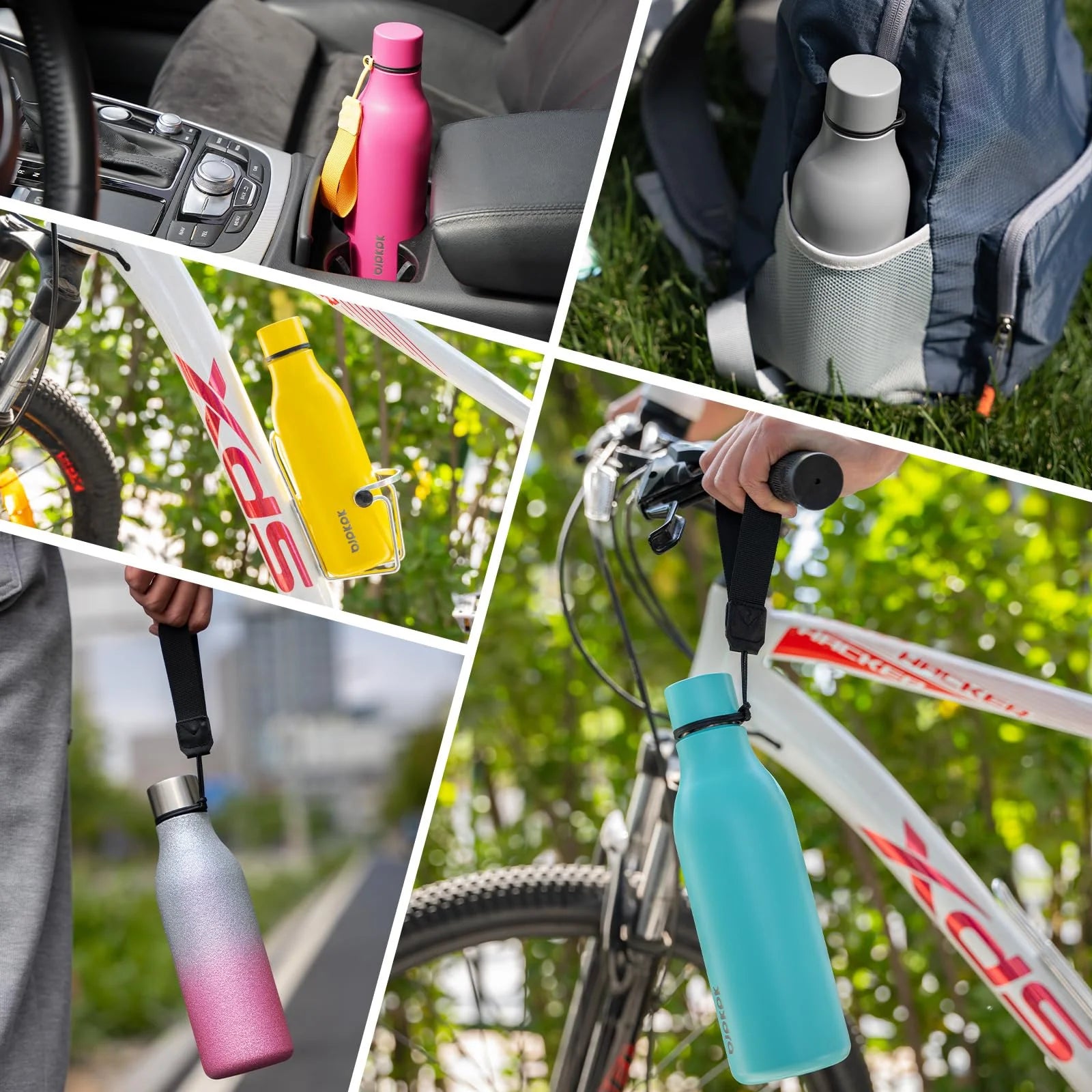 Insulated Water Bottles with Strap,18Oz Stainless Steel Metal Flask,Indigo Black