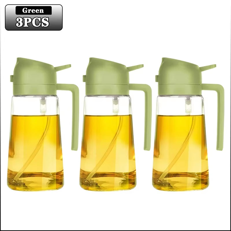 Multifunctional Oil Bottle 2-In-1 Sprayer Cooking Barbecue Oil Dispenser Baking Kitchen Cooking Oil Storage Tank