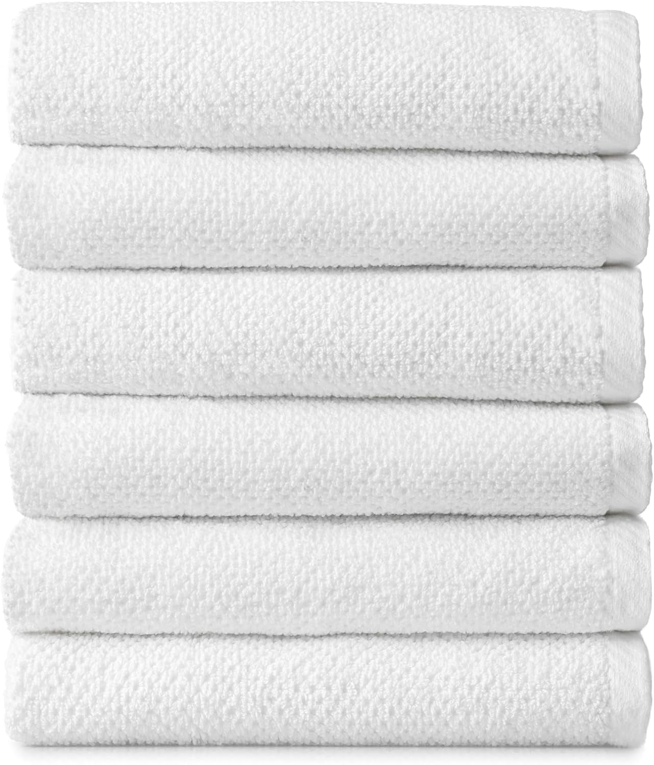 Franklin 100% Cotton Popcorn Textured Towel Set - 6 Piece 600 GSM, Soft & Plush, 2 Bath Towels, 2 Hand Towels, 2 Washcloths, Dark Gray