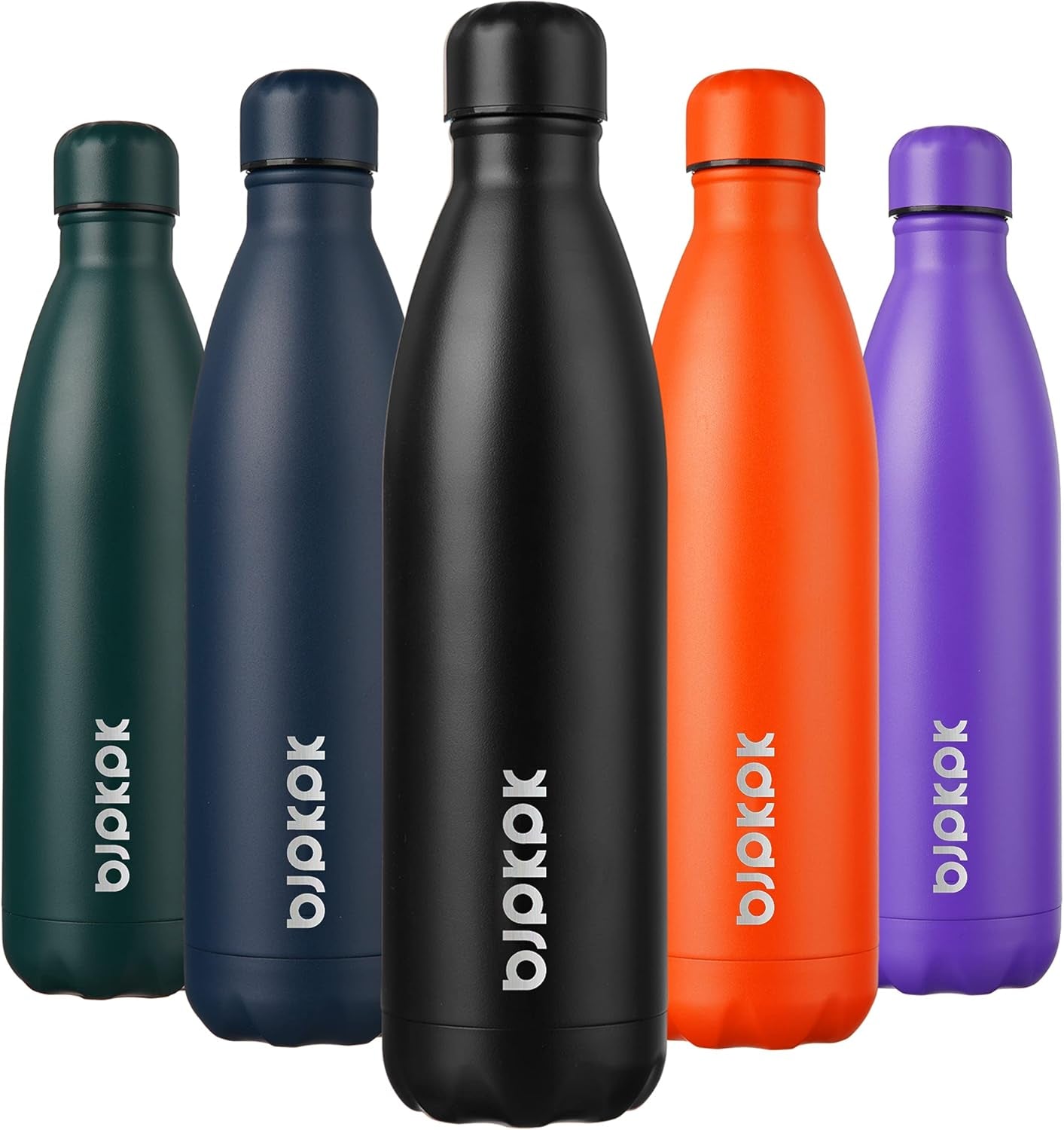 17Oz Insulated Stainless Steel Water Bottles,Sports Water Bottles Keep Cold for 24 Hours and Hot for 12 Hours,Bpa Free for Travel,Brick Red