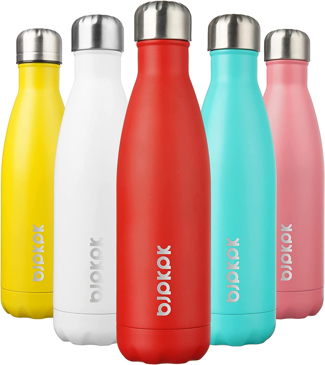 17Oz Insulated Stainless Steel Water Bottles,Sports Water Bottles Keep Cold for 24 Hours and Hot for 12 Hours,Bpa Free for Travel,Goldenrod