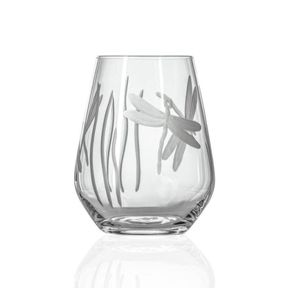 Dragonfly 18 Oz. Stemless Wine Tumbler Glasses - Set of 4