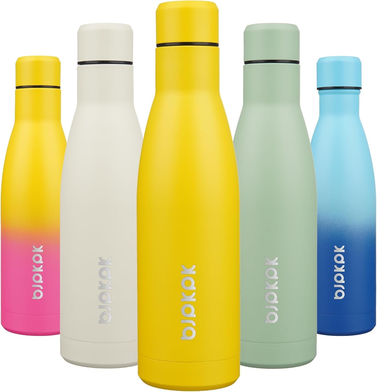 17Oz Insulated Stainless Steel Water Bottles,Sports Water Bottles Keep Cold for 24 Hours and Hot for 12 Hours,Bpa Free for Travel,Goldenrod