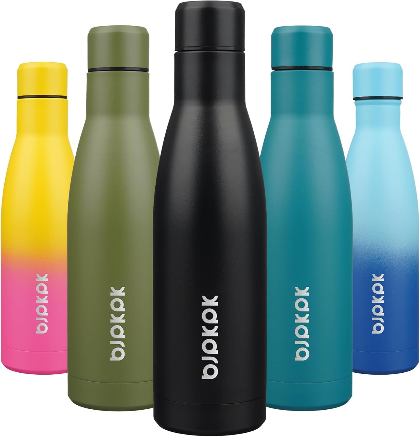 17Oz Insulated Stainless Steel Water Bottles,Sports Water Bottles Keep Cold for 24 Hours and Hot for 12 Hours,Bpa Free for Travel,Goldenrod