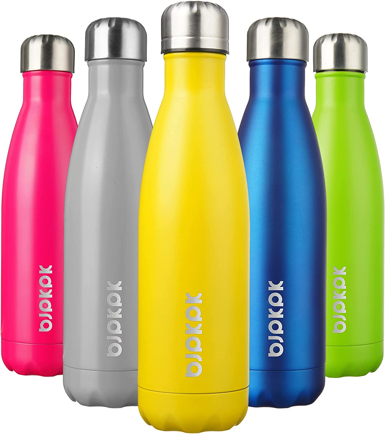 17Oz Insulated Stainless Steel Water Bottles,Sports Water Bottles Keep Cold for 24 Hours and Hot for 12 Hours,Bpa Free for Travel,Goldenrod
