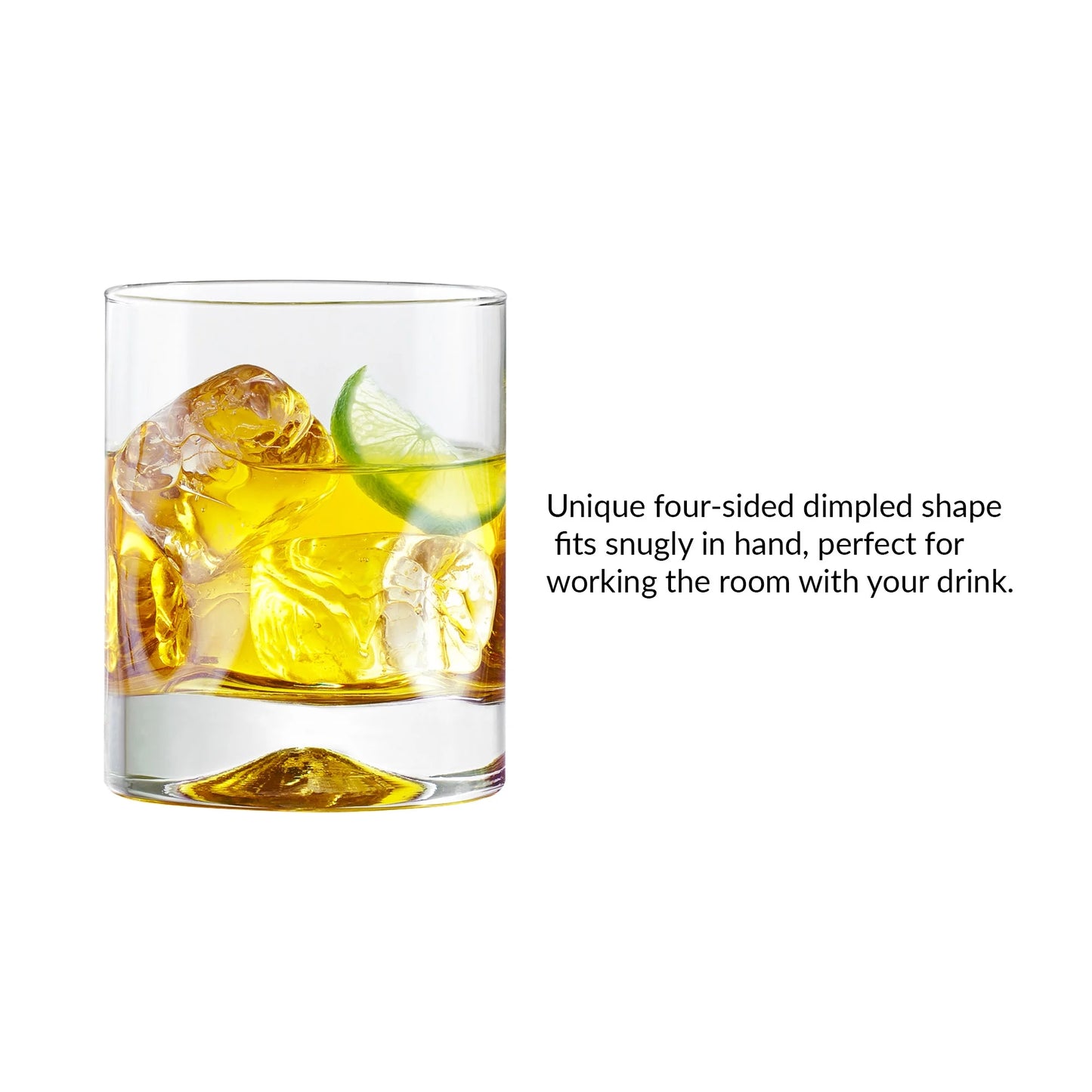Lyra 12.5 Oz Glass Drinking Glasses Set, 4-Piece
