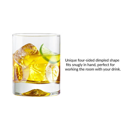 Lyra 12.5 Oz Glass Drinking Glasses Set, 4-Piece