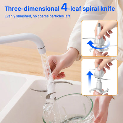 Meat Grinder Electric Food Chopper, 2 Speeds 8 Cup Food Processor New, Silver